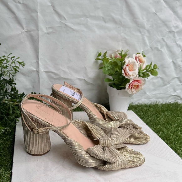 Loeffler Randall Camellia in champagne size 10 women’s party shoes block Heel - Picture 10 of 16